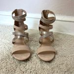 Kelly & Katie  Bonavilla Nude and Gold Strappy Sandals Photo 1