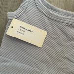 NIKIBIKI  Chevron Ribbed Crop Tank Light Baby Blue - One Size Photo 3