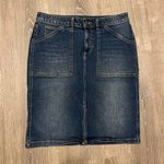 Garnet Hill  Denim Pencil Skirt Womens Siz 8 Jean Skirt Stretch 90s Boho Classic Photo 0