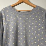 Old Navy Old Navy Crew Neck Gray & Gold Polka Dot Long Sleeve Sweatshirt Womens Size M Photo 1