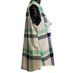 PaperMoon  Green Blue White Plaid Button Up No Sleeve Size XL‎ EUC Photo 1