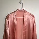 Satin Robe Light Pink Black Lace Trim M Size M Photo 2