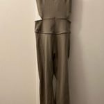 Free People Back it Up- jumpsuit Sage Beige size Medium NWT Photo 2