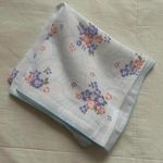 White and baby blue floral print bandana 0828 Photo 0