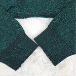 Free People  Emmaline Metallic Green Cardigan Long Sleeve‎ Goth Dark Romantic XS Photo 7