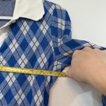 Smythe Womens Dress XS Argyle Polo Bodycon Midi Knit Blue Check Collar Photo 5