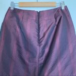 BCBGMAXAZRIA  Jamie skirt 4 burgundy satin pleated colorblock herringbone mini Photo 3