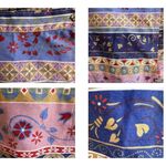 Vintage 90s Vivaldi Jeanswear Cullotte Skirt Size 14 Floral Wrap USA Hip… Blue Photo 4