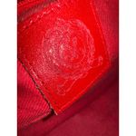 Vintage Medallion Red Leather‎ Perforated Shoulder Bag Purse Y2K Style Photo 7