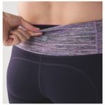 Lululemon Womens Gather & Crow Crop II Full On Luon Black Grape Space Dye Size 4 Photo 11