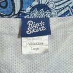 RipSkirt Blue Floral Paisley Patchwork Pull On Skirt Women L Hawaii Swim Pockets Size L Photo 2