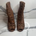 Sam Edelman  | Women's Brown Leather Festival Boho Peeptoe Krosby Boots Sz 9 Photo 1