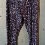 Lole  Dark Blue/White Floral Print Yoga Leggings | Size Medium Photo 0