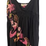 O'Neill Juniors XL Black Cotton Dress Floral Print Spaghetti Straps Summer марка Photo 1