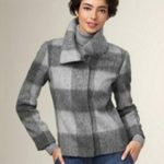 Talbots Gray Buffalo Plaid Wool Blend Jacket Photo 0