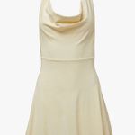We Wore What Cream Halter Draped Cowl Neck Cotton Sleeveless Mini Dress Size XXL Photo 1