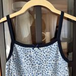 Brandy Melville John Galt tank top baby tee cropped leopard print navy bow lace animal Photo 5