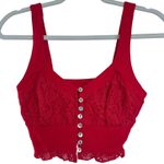 Free People Intimately Women's Red Here I Go Lace Brami Top, Size XS, Like New Photo 0