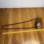 Timmy Woods Carved Lounging Luxury Cat Kitty Minaudiere Purse Shoulder Bag Lined Brown Photo 10