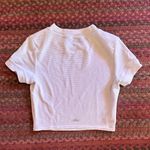Alo Yoga ALO WHITE WAFFLE KNIT CROP BABY TEE Photo 1
