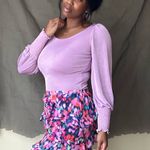 Peach Love California  Purple Long Sleeve Bodysuit Size Small Photo 1