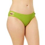 Time & Tru NWT swimsuit Crinkle Bikini Bottoms Bead Accents Green size X-Large Photo 0