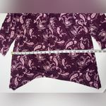 Carol Rose  Plum Paisley Blouse with Embellished Collar 💜 Photo 4