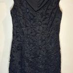 Chetta B  Size 6 Little Black Dress with Lace Sleeveless Photo 1