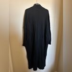 Eskandar Merino Wool Oversized Sweater Knit Midi Dress Sz XL Black High Neck Photo 5