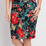 Maurice's Winter Floral Pencil Skirt Size S Career Wear Business Casual Photo 0