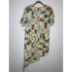 GiGio Geometric Art to Wear Overshirt Asymmetric Sz Medium Green Photo 5
