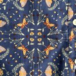 Duluth Trading Co. Women's Printmaker Lightweight Shirt Moth Print Sz Small NEW Blue Photo 2