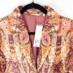 Soft Surroundings Suede Multicolored Long Sleeves Lined Tapestry Jacket Medium Photo 10