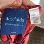 Orange Chevron Crochet Knit Top, Boho Festival‎ Hippie Indie Retro 70s Medium Photo 3