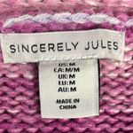 Sincerely Jules  Striped Open Front Crochet Cardigan Sweater Photo 3