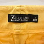 New York & Co 7th Avenue Suiting Collection Flat Front Zip Ankle Pants Yellow 4 Photo 5