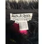 Vintage 80s Maximalist Patchwork Black Neon Beaded Faux Fur Cardigan Sweater M P Size M Photo 4