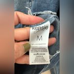 Kensie  Denim Jean Jacket Women's M Medium Wash Raw Hem 100% Cotton Photo 6