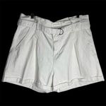 a.n.a New A new Approach Size 18 Chino Buckled Pleated Cuffed Shorts White Photo 0