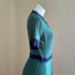 BCBGMAXAZRIA BCBG Blue & Green Asymmetrical Handkerchief Wrap Sz. S Photo 4