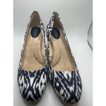 Giani Bernini navy & White Wedge Shoes Size 6M Photo 2