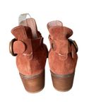 Sundance  Pienza Rust Brown Suede Ankle Open Toe Booties size 8 size 38 Photo 3