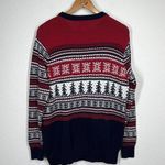Aspen Fair Isle Nordic Crewneck Sweater Medium M Holiday Ski Cotton Photo 4
