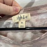 Style & Co  Womens Camouflage V Neck T‎ Shirt Top Mauve Pink Medium Photo 2