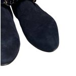 Casadei  Dark Navy Suede Ankle Boots with Chain Sz. 36.5 (US 6.5) Photo 9