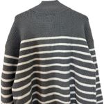 Styles & Co Size Large Polyester Long Sleeves Stripe Sweater Grey Gray Photo 11
