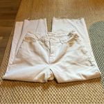 Good American  Bone White Wide Leg Raw Hem Jeans Sz 15 (Sz 32) High Rise Photo 1