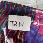 VTG Carole Little Petites 6P Multi Color Floral Watercolor Midi Skirt Women 90s Blue Photo 7