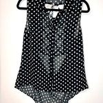 Foreign Exchange  CeCico NWT Polka Dot Sleeveless Sheer Women’s Button Down Sz M Photo 0