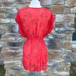 Papaya  Semi Sheer Paisley Tunic Top Photo 10